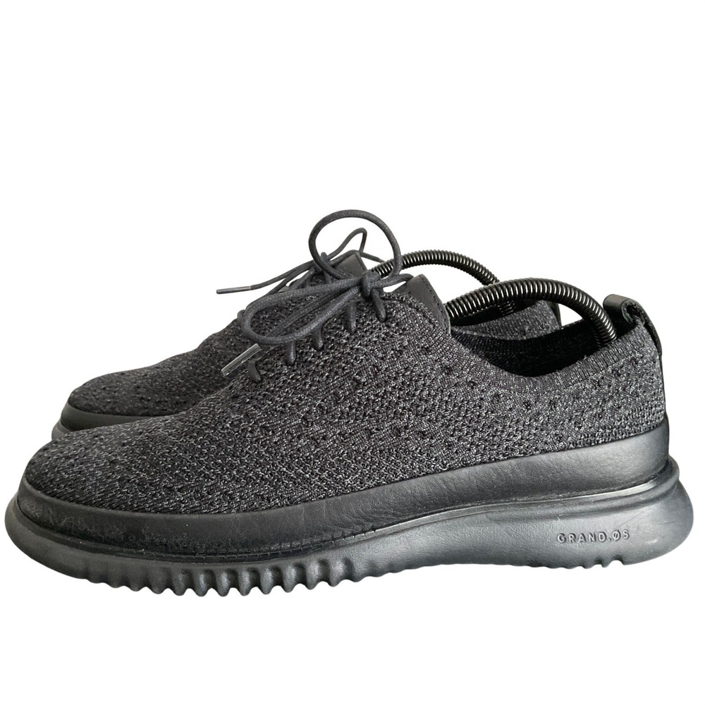 Cole Haan Zerogrand Stitchlite Wingtip Oxford Mens 8M Black Knit C28383